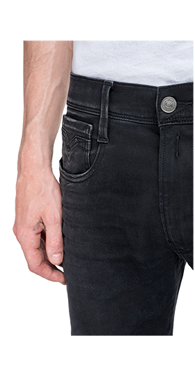 11.5 OZ HYPERFLEX CLOUDS ANBASS ブラック ストレッチデニム 詳細画像